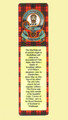 MacNab Clan Badge Clan MacNab Tartan Laminated Bookmark