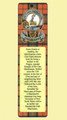 MacQuarrie Clan Badge Clan MacQuarrie Tartan Laminated Bookmark