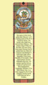 Maxwell Clan Badge Clan Maxwell Tartan Laminated Bookmark