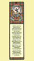 Munro Clan Badge Clan Munro Tartan Laminated Bookmarks Set of 2