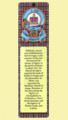 Ogilvie Clan Badge Clan Ogilvie Tartan Laminated Bookmark