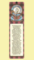 Ramsay Clan Badge Clan Ramsay Tartan Laminated Bookmark