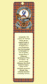 Rose Clan Badge Clan Rose Tartan Laminated Bookmarks Set of 2