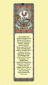 Sinclair Clan Badge Clan Sinclair Tartan Laminated Bookmark