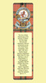 Stuart Clan Badge Clan Stuart Tartan Laminated Bookmark