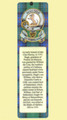 Sutherland Clan Badge Clan Sutherland Tartan Laminated Bookmarks Set of 2