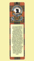 Turnbull Clan Badge Clan Turnbull Tartan Laminated Bookmark