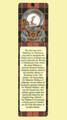 Wallace Clan Badge Clan Wallace Tartan Laminated Bookmarks Set of 2