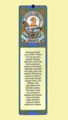 Wilson Clan Badge Clan Wilson Tartan Laminated Bookmark