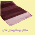 Burgundy Wine Organza Wedding Table Runners Decorations x 10 For Hire