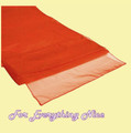 Burnt Orange Organza Wedding Table Runners Decorations x 10 For Hire