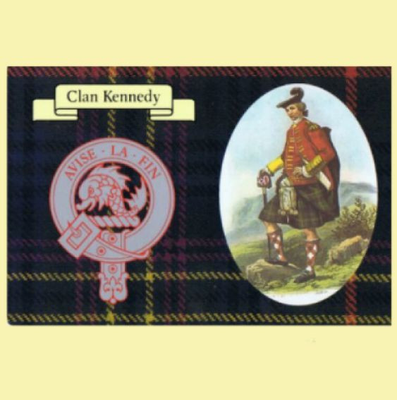 Kennedy Clan Crest Tartan History Kennedy Clan Badge Postcards Pack of