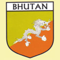 Bhutan Flag Country Flag Bhutan Decals Stickers Set of 3