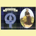Lamont Clan Crest Tartan History Lamont Clan Badge Postcard
