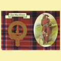 MacAlister Clan Crest Tartan History MacAlister Clan Badge Postcard