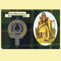 MacArthur Clan Crest Tartan History MacArthur Clan Badge Postcards Set of 2