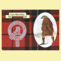 MacAulay Clan Crest Tartan History MacAulay Clan Badge Postcard
