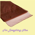 Chocolate Brown Organza Wedding Table Runners Decorations x 10 For Hire