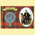 MacKinnon Clan Crest Tartan History MacKinnon Clan Badge Postcard