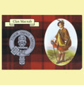 MacNab Clan Crest Tartan History MacNab Clan Badge Postcard