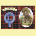 MacRae Clan Crest Tartan History MacRae Clan Badge Postcard