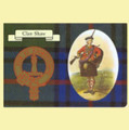 Shaw Clan Crest Tartan History Shaw Clan Badge Postcards Set of 2