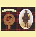 Skene Clan Crest Tartan History Skene Clan Badge Postcard