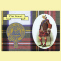 Stewart Clan Crest Tartan History Stewart Clan Badge Postcard