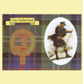 Sutherland Clan Crest Tartan History Sutherland Clan Badge Postcards Set of 2