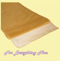 Gold Organza Wedding Table Runners Decorations x 25 For Hire