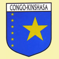 Congo-Kinshasa Flag Country Flag Congo-Kinshasa Decals Stickers Set of 3