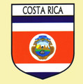 Costa Rica Flag Country Flag Costa Rica Decals Stickers Set of 3
