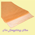 Peach Organza Wedding Table Runners Decorations x 5 For Hire