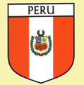Peru Flag Country Flag Peru Decals Stickers Set of 3