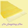 Yellow Organza Wedding Table Runners Decorations x 10 For Hire