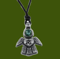 Celtic Angel March Birthstone Stylish Pewter Pendant