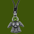 Celtic Angel August Birthstone Stylish Pewter Pendant
