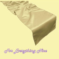 Champagne Lamour Satin Wedding Table Runners Decorations x 5 For Hire
