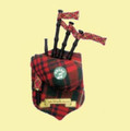 MacKinnon Clan Tartan Musical Bagpipe Fridge Magnets Set of 3