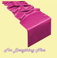 Fuchsia Pink Lamour Satin Wedding Table Runners Decorations x 5 For Hire