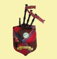 Sinclair Clan Tartan Musical Bagpipe Fridge Magnets Set of 3
