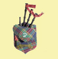 Edinburgh Tartan Musical Bagpipe Fridge Magnets Set of 2