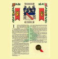 Armorial History with Coat of Arms and History of Surname Portrait Style