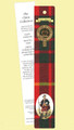 Cameron Clan Tartan Cameron History Bookmarks Pack of 10