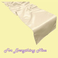 Ivory Lamour Satin Wedding Table Runners Decorations x 25 For Hire