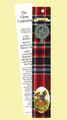 MacBain Clan Tartan MacBain History Bookmarks Pack of 10