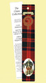 MacIntosh Clan Tartan MacIntosh History Bookmarks Set of 2