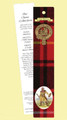 MacIver Clan Tartan MacIver History Bookmarks Set of 5