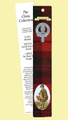 MacNab Clan Tartan MacNab History Bookmarks Pack of 10