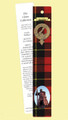 Wallace Clan Tartan Wallace History Bookmarks Set of 2